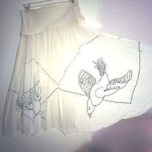 French Cotton Midi Skirt